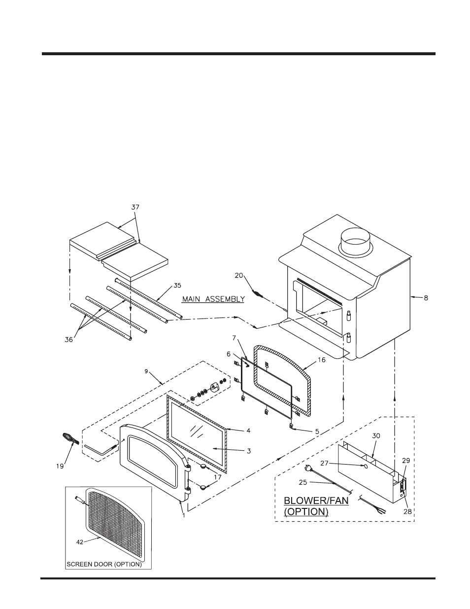 Parts list, S3100 step stove main assembly | Regency S3100L User Manual | Page 23 / 28