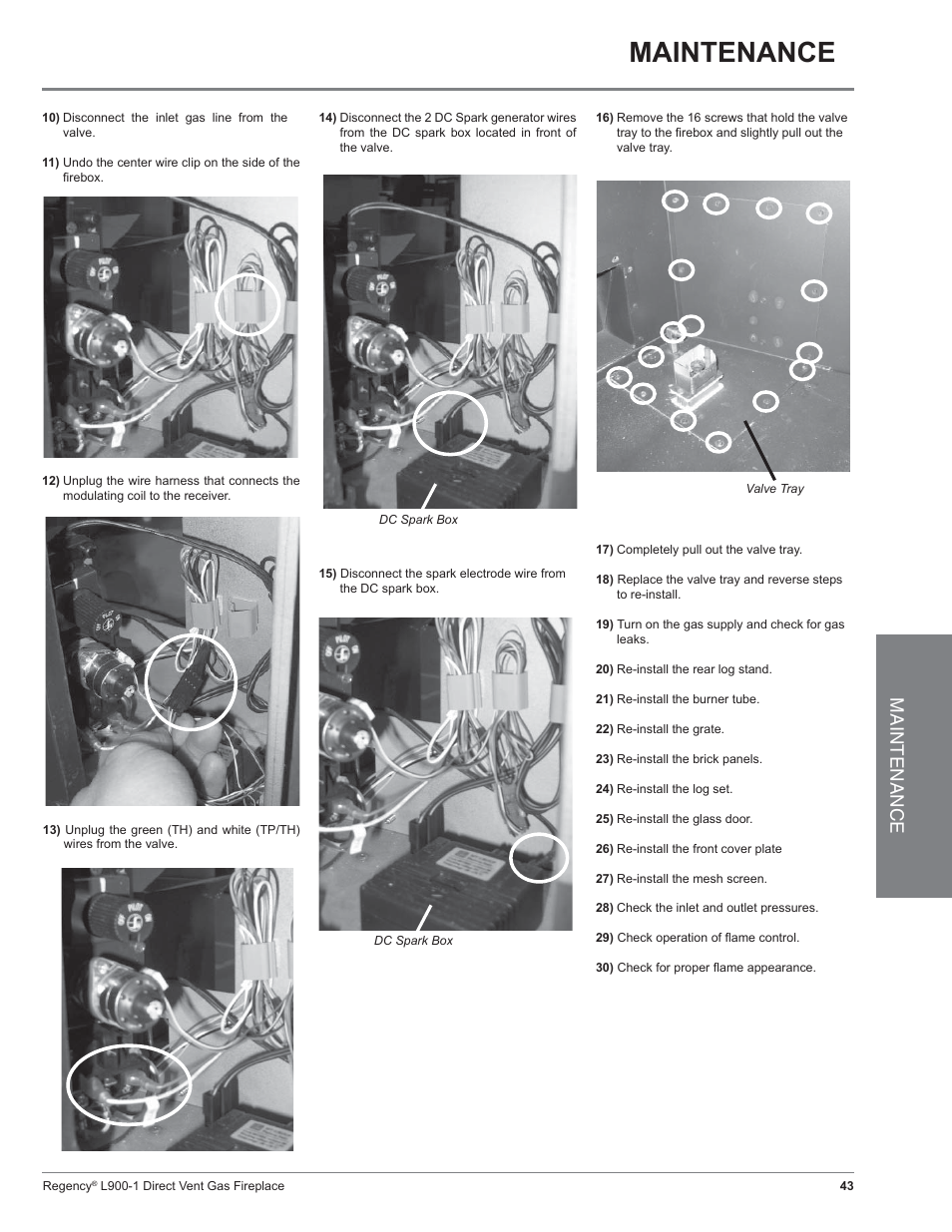 Maintenance | Regency Liberty L900-1 User Manual | Page 43 / 48