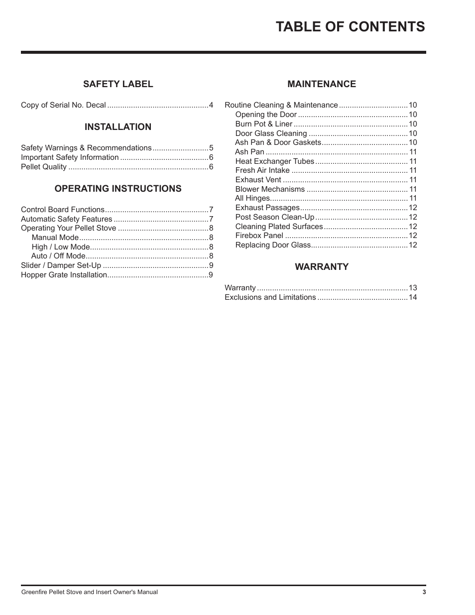 Regency Freestanding and Fireplace Insert Pellet Stove GF55 User Manual | Page 3 / 16