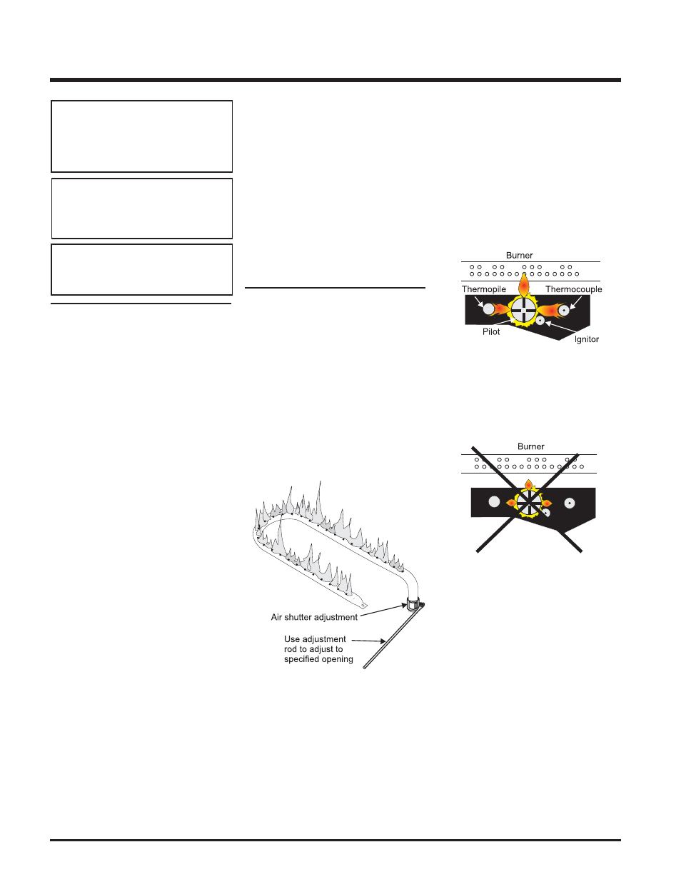 Maintenance, Pilot adjustment, General vent maintenance | Thermopile/ thermocouple, Aeration adjustment | Regency C33-LP2 User Manual | Page 16 / 24