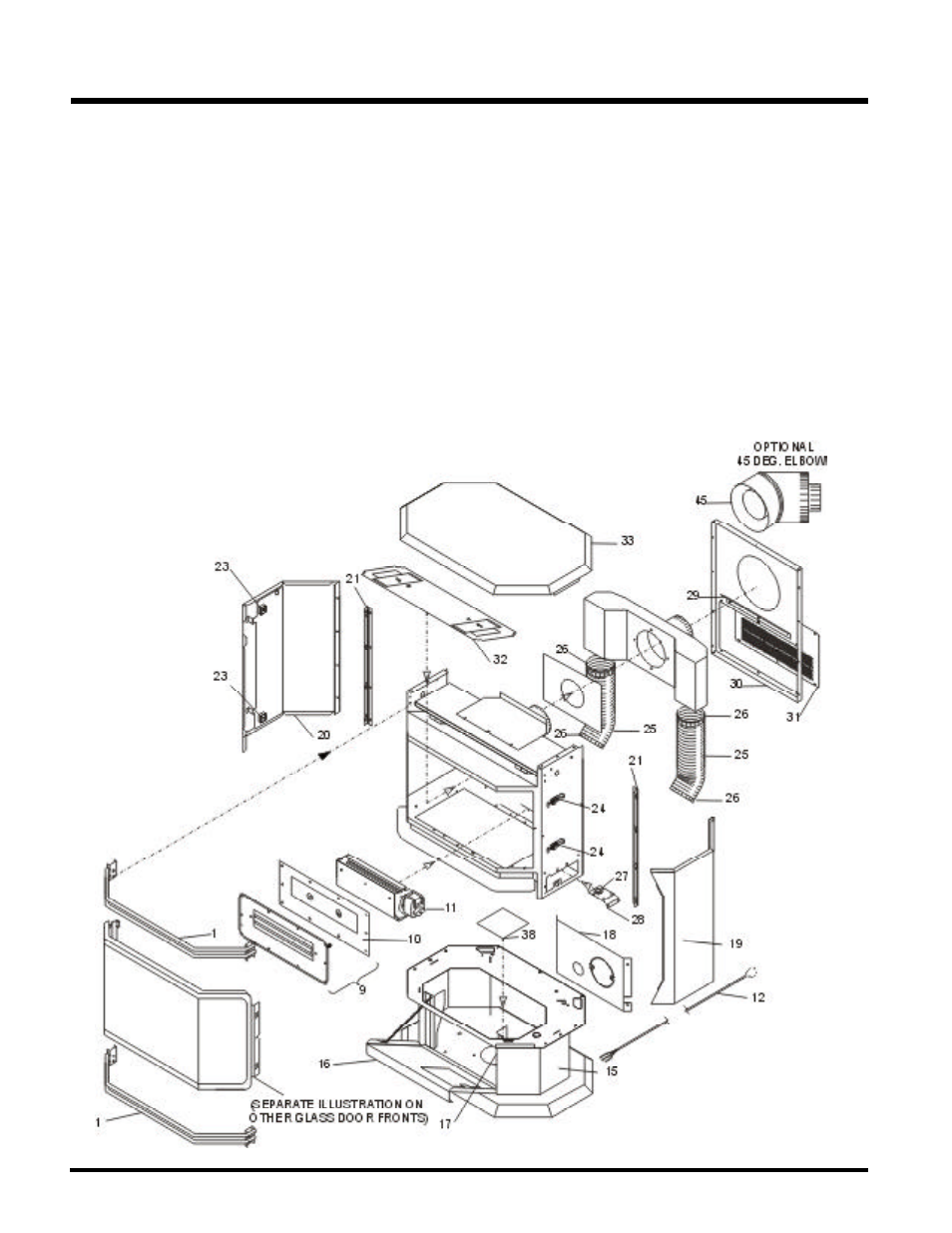 Parts list, U37 main assembly | Regency U37-NG NATURAL GAS User Manual | Page 28 / 32