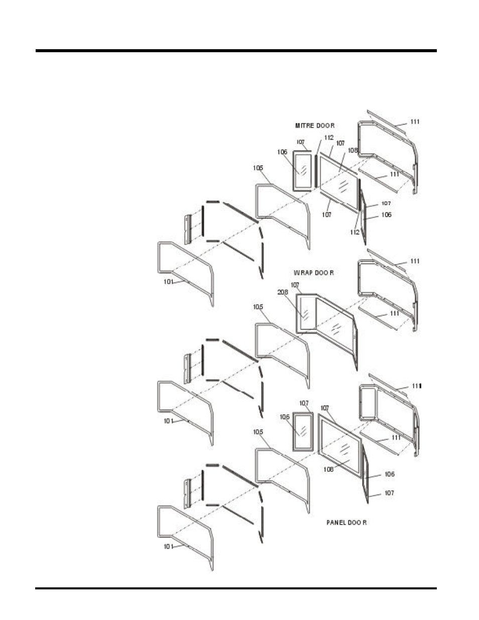 Parts list, U37 door assemblies | Regency U37-NG NATURAL GAS User Manual | Page 30 / 32