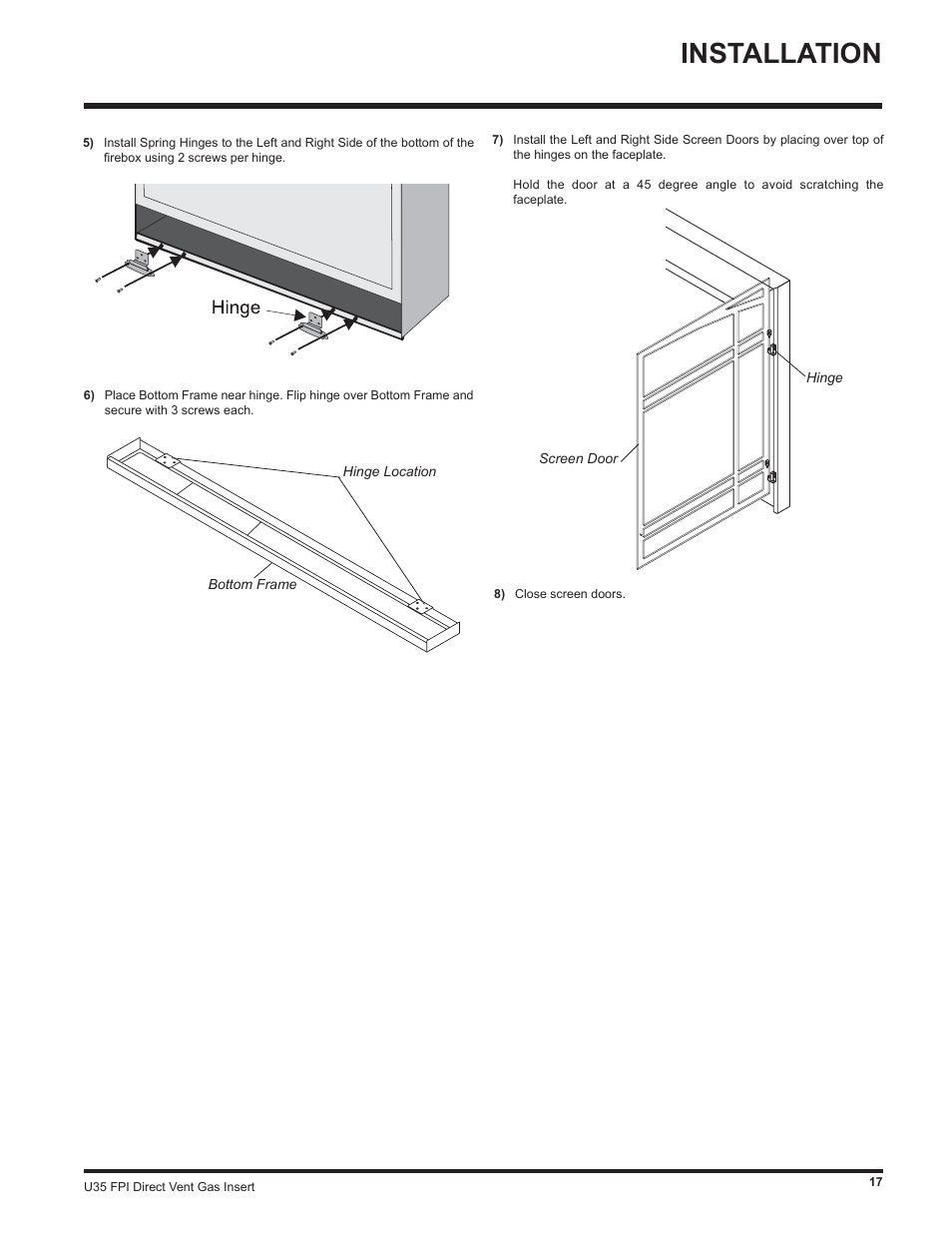 Installation | Regency Gas Insert U35-NG1 User Manual | Page 17 / 32