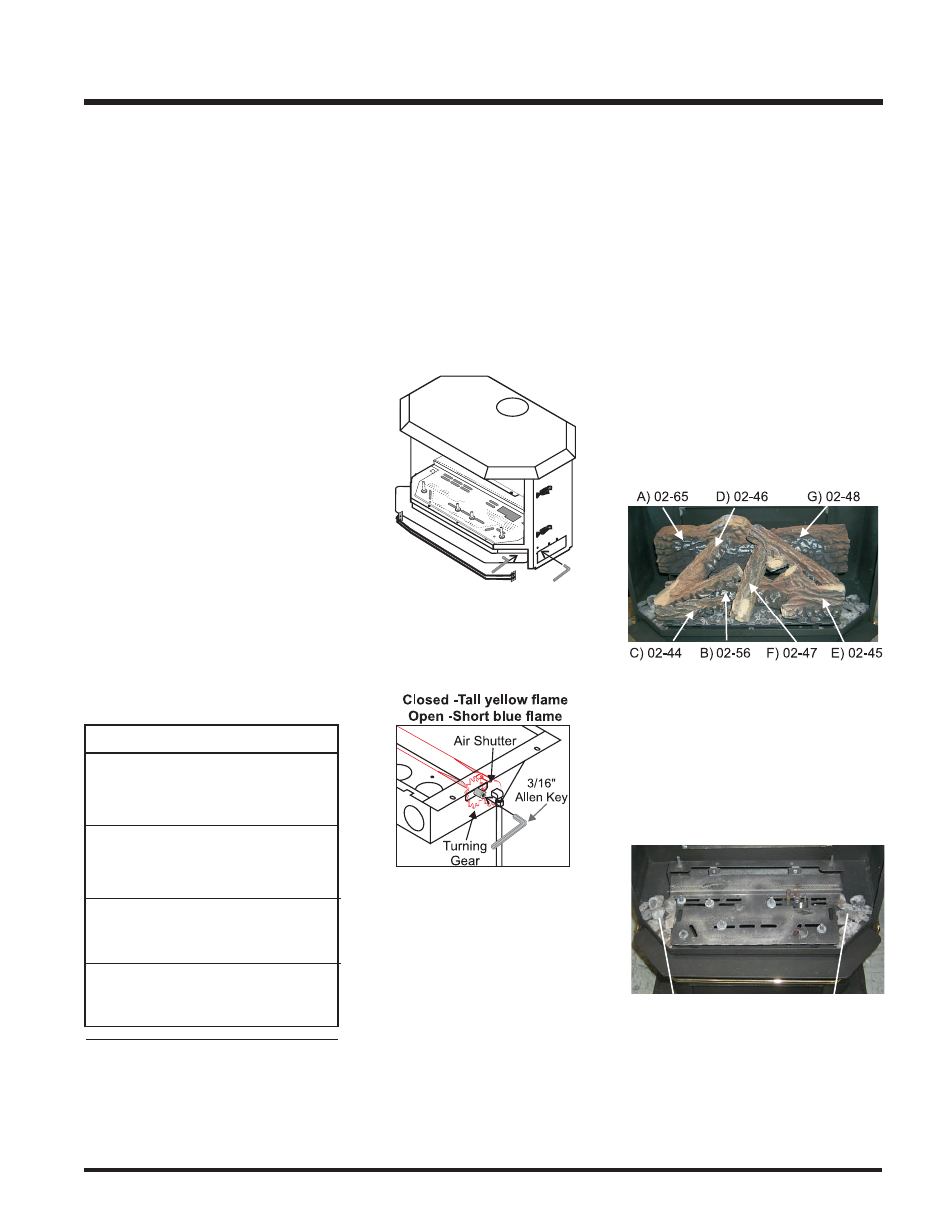 Installation, Aeration adjustment, Log set installation | Gas connection, High elevation | Regency U37-LP PROPANE User Manual | Page 17 / 32