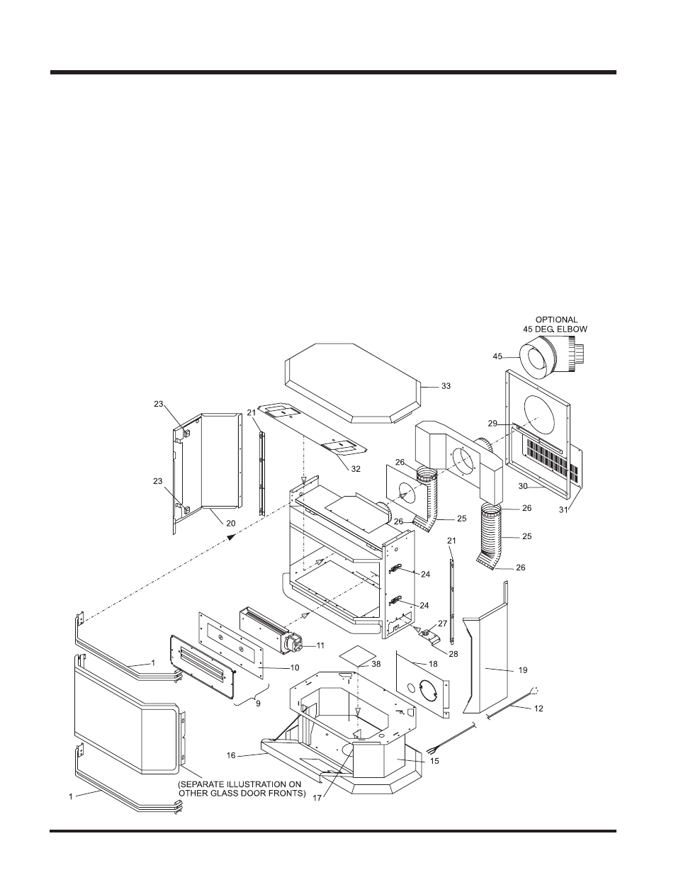 Parts list, U37 main assembly | Regency U37-LP PROPANE User Manual | Page 28 / 32