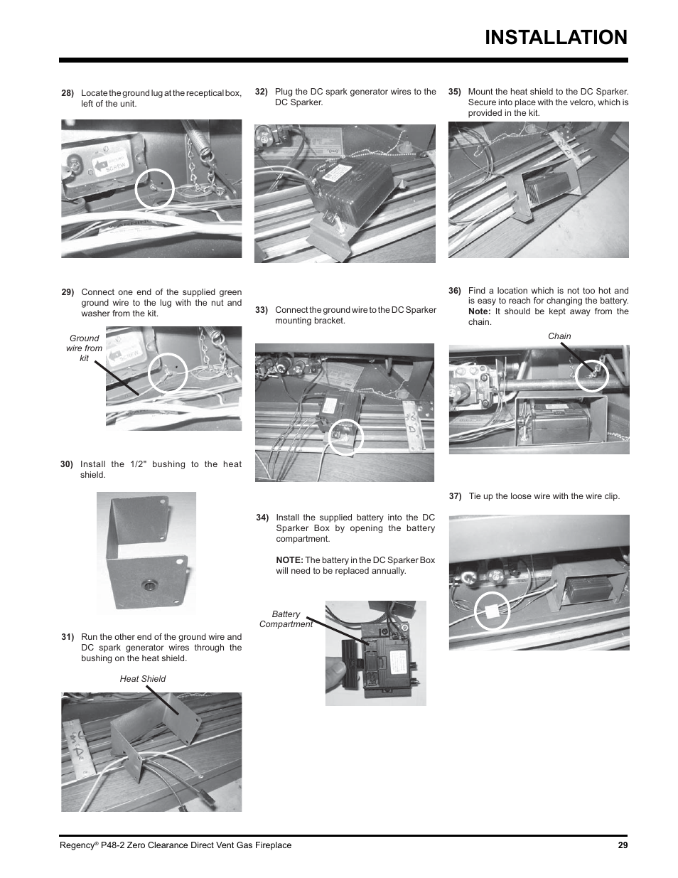 Installation | Regency P48-2 User Manual | Page 29 / 52