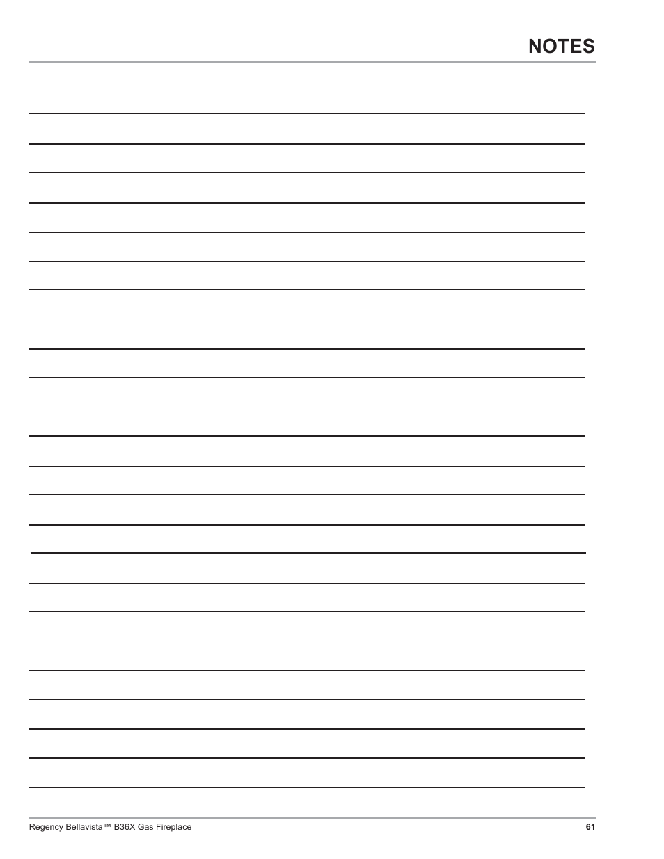Regency B36X User Manual | Page 61 / 64