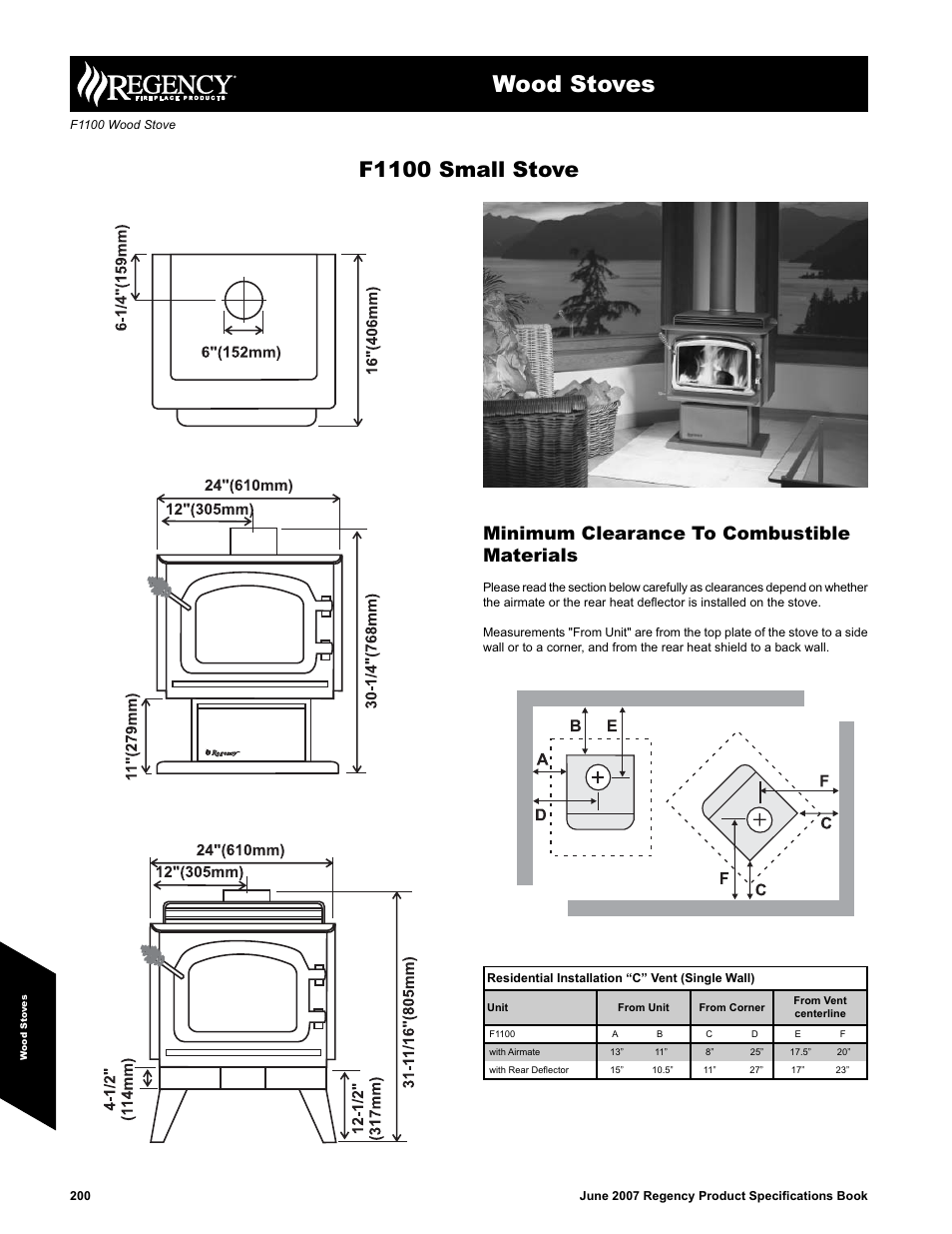 Regency F1100 User Manual | 2 pages