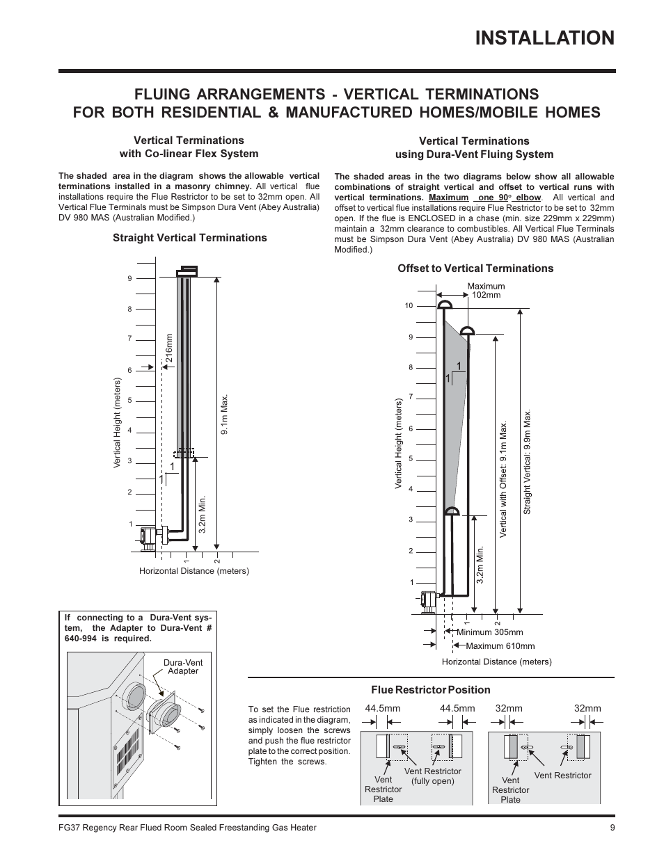 Installation | Regency FIREGENIE FG37-NG User Manual | Page 9 / 32