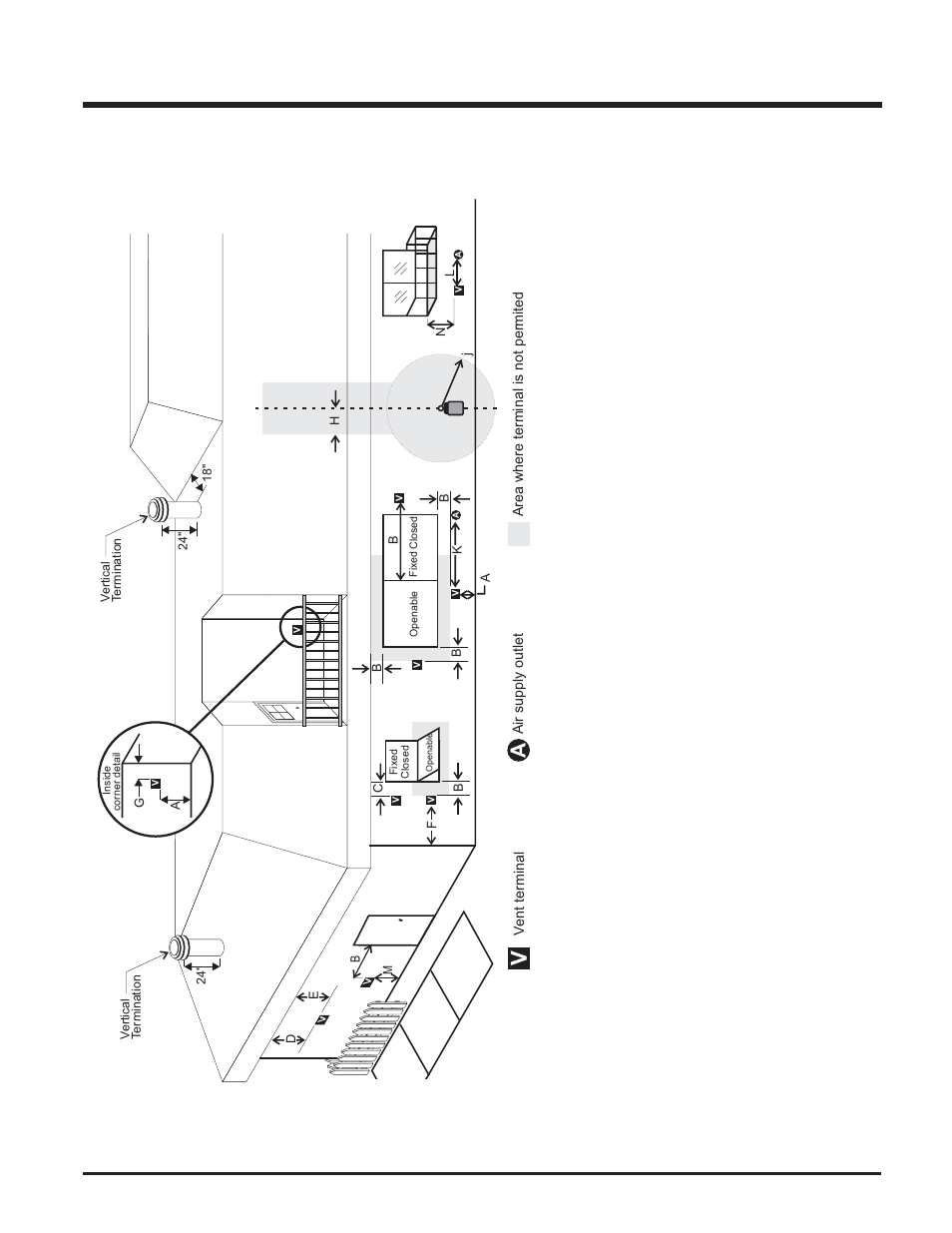 Installation, Exterior vent termination requirements | Regency P48-1 User Manual | Page 11 / 48