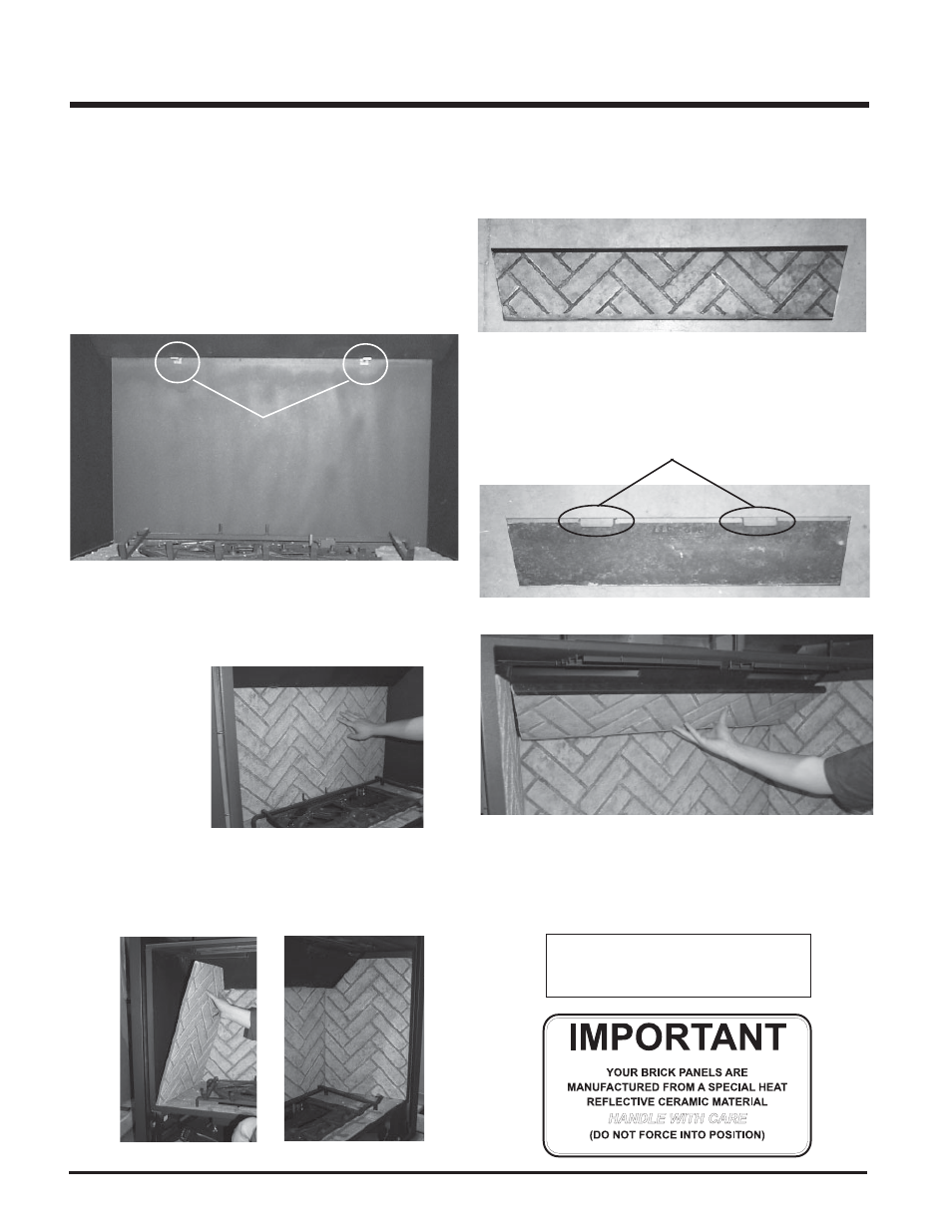 Installation, Brick panels installation | Regency P48-1 User Manual | Page 24 / 48