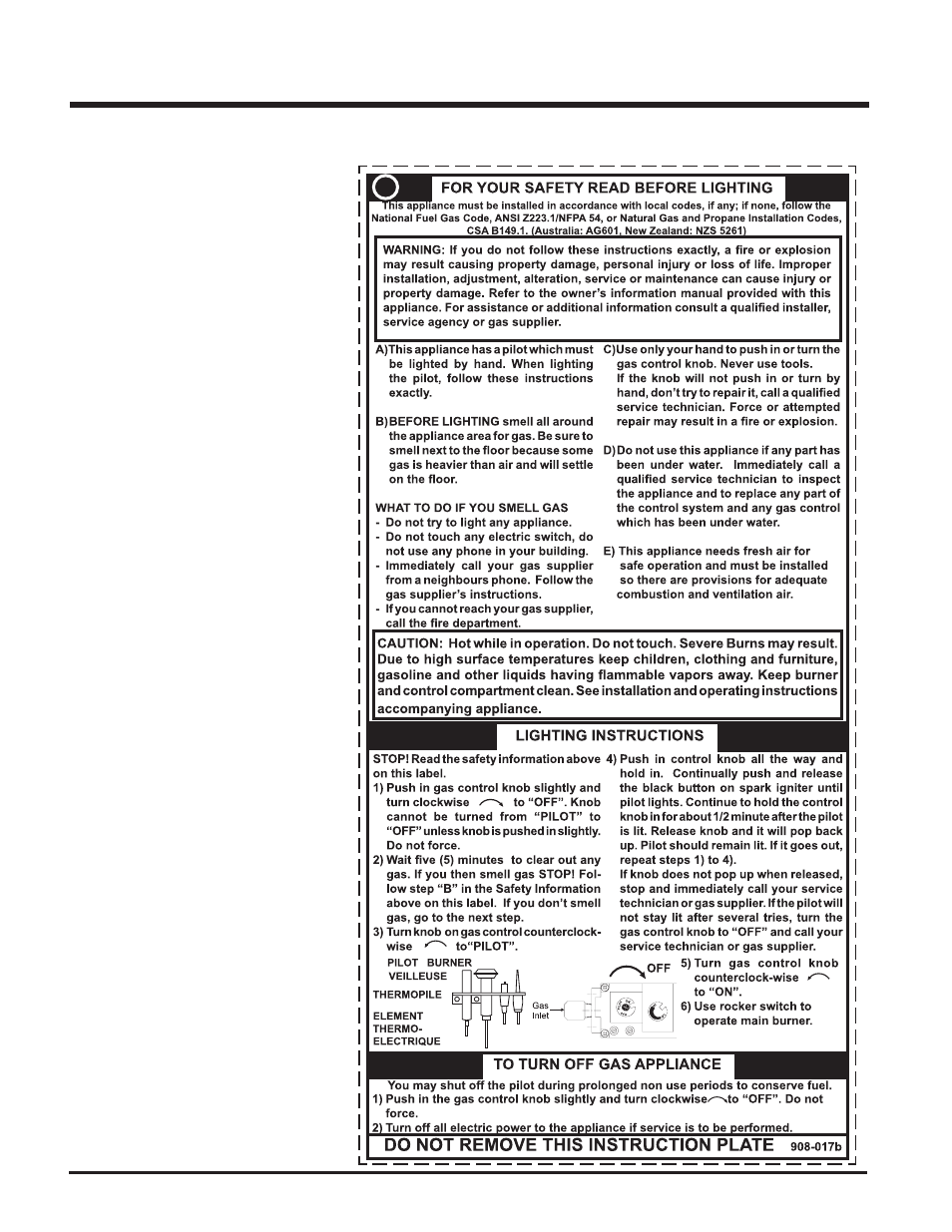 Operating instructions, Normal operating sounds of gas appliances | Regency P48-1 User Manual | Page 36 / 48