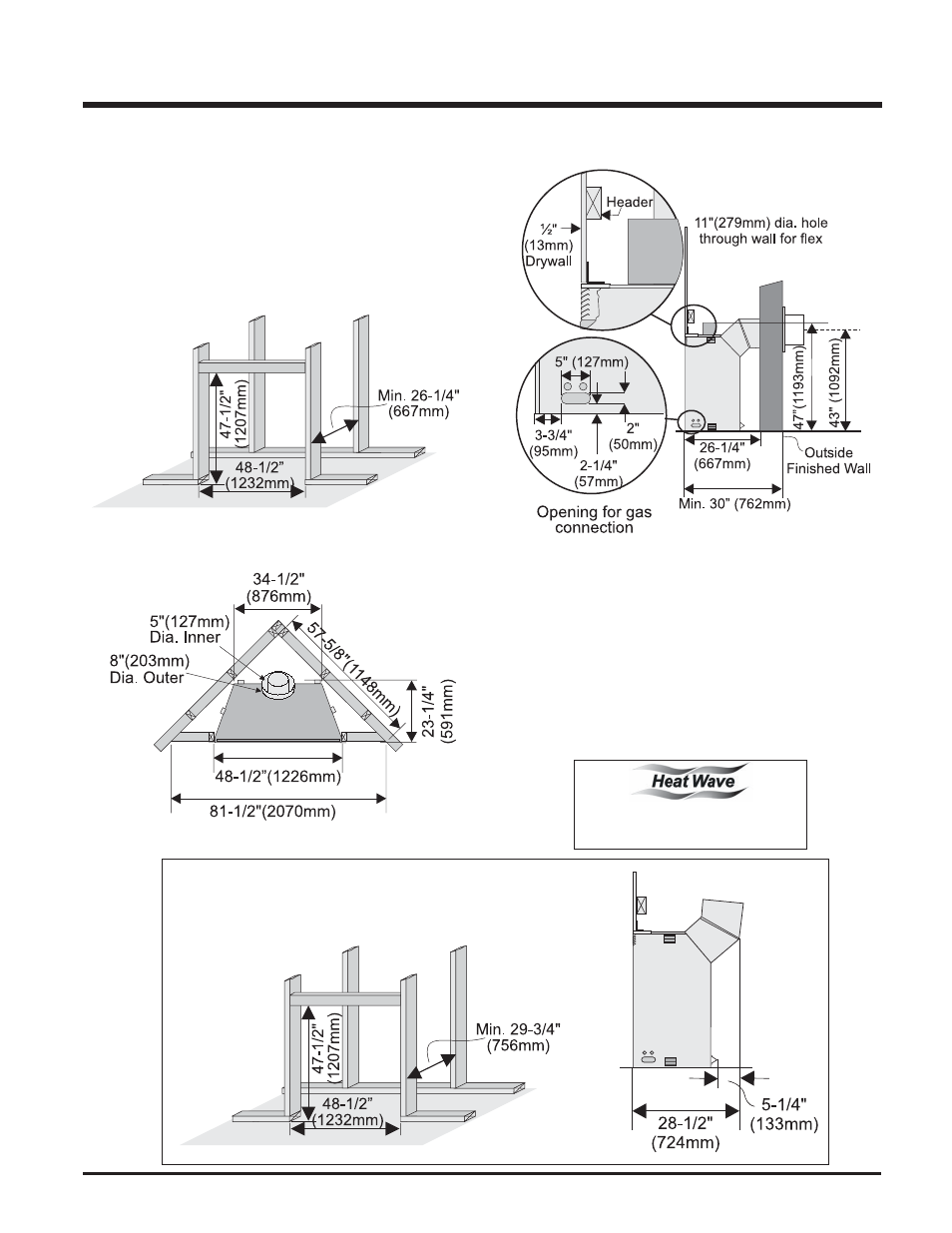 Installation, Framing & finishing important | Regency P48-1 User Manual | Page 9 / 48