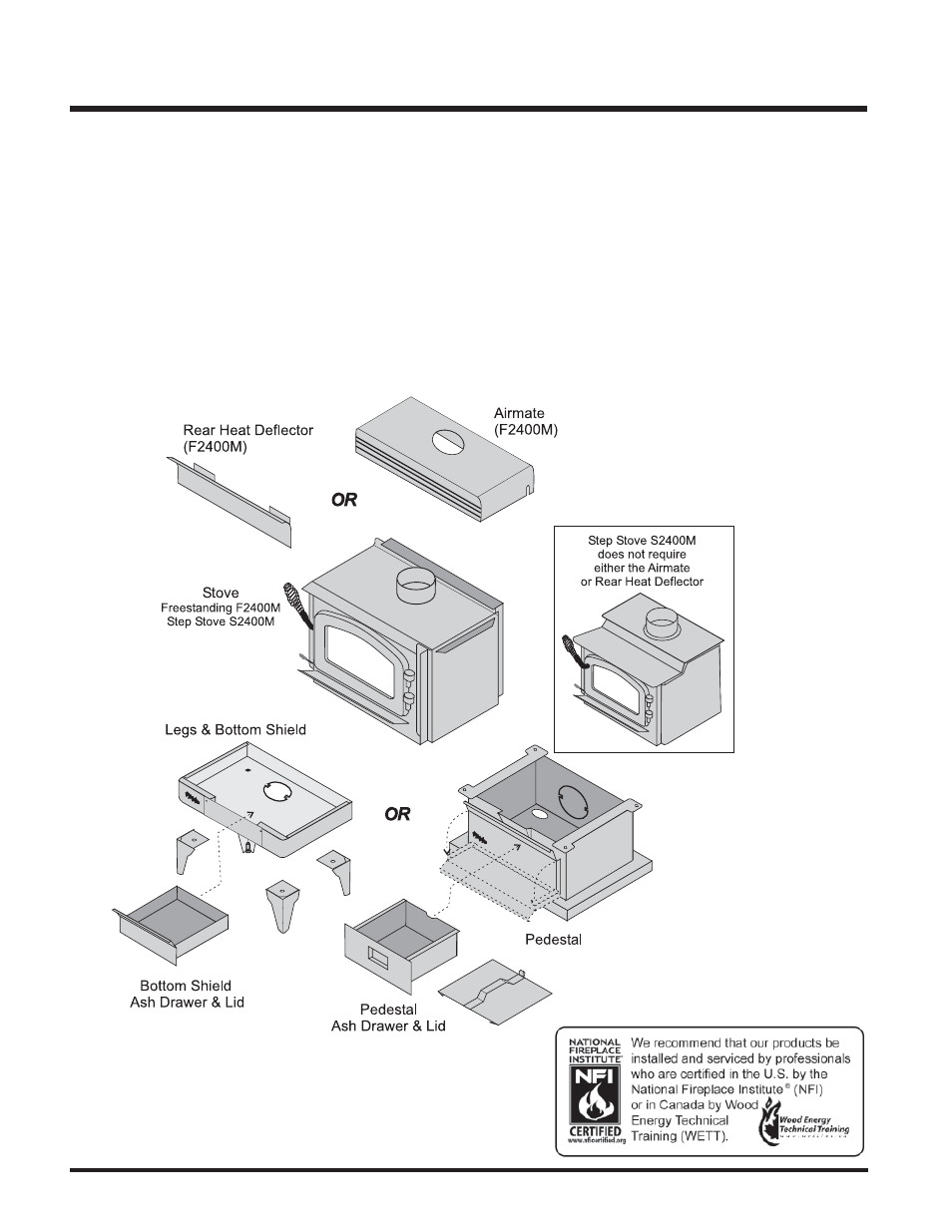 Regency FREESTANDING WOODSTOVE2 F2400M User Manual | Page 2 / 28