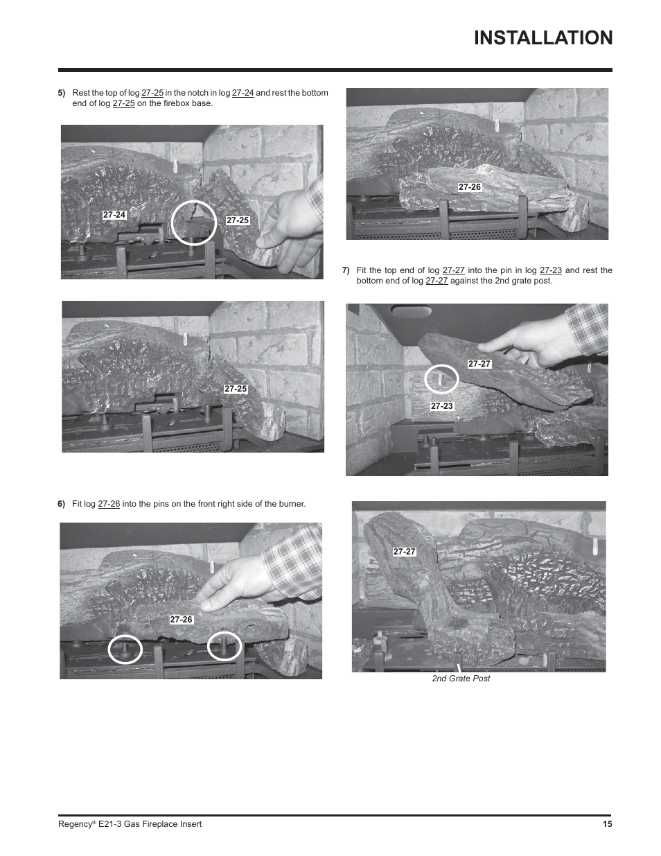 Installation | Regency Gas Insert E21-NG3 User Manual | Page 15 / 36