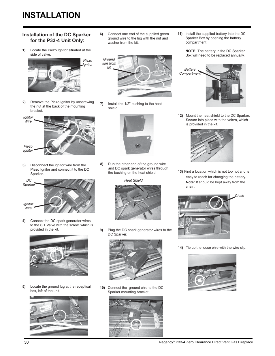 Installation | Regency P33-LP4 User Manual | Page 30 / 52