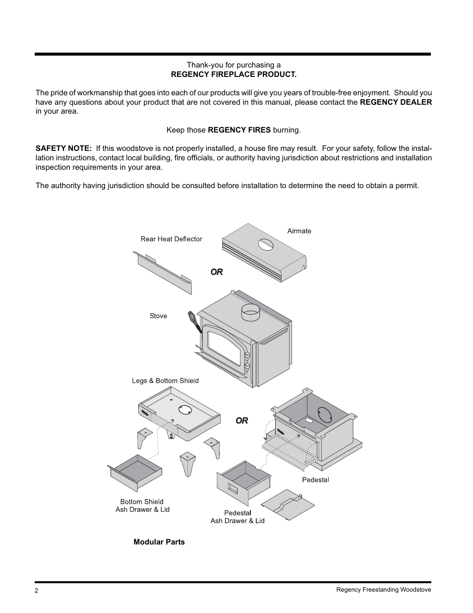 Regency F2402M User Manual | Page 2 / 28