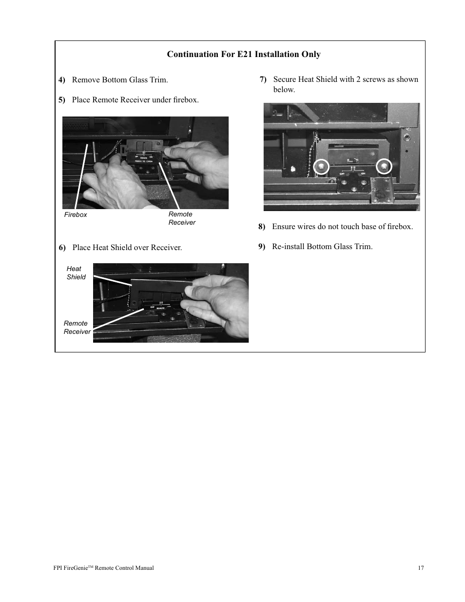 Regency FireGenie User Manual | Page 17 / 24