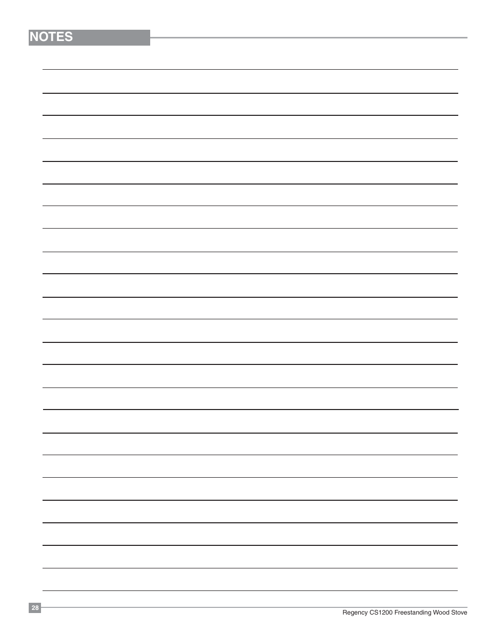 Regency ALTERRA CS1200 User Manual | Page 28 / 32