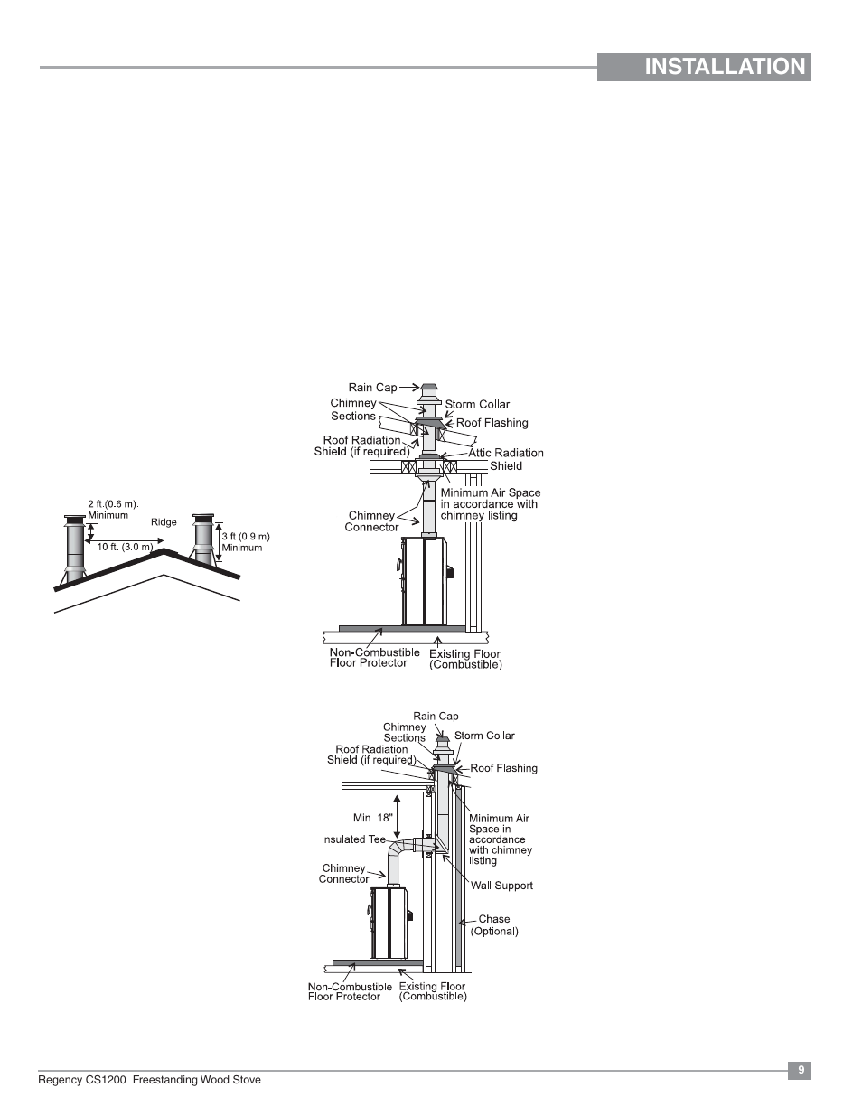 Installation, Step by step chimney and connector installation | Regency ALTERRA CS1200 User Manual | Page 9 / 32