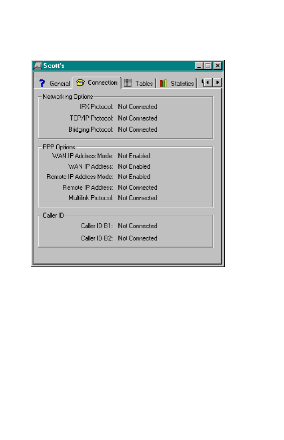 Connection tab | Ringdale ISDN User Manual | Page 28 / 165