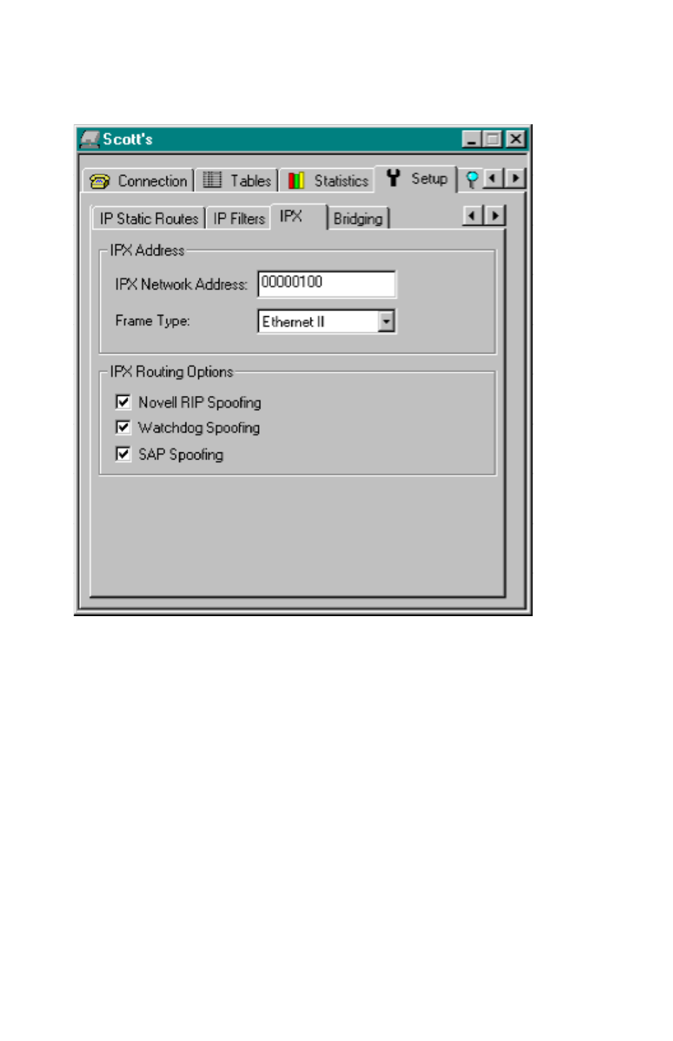 Ipx tab | Ringdale ISDN User Manual | Page 62 / 165