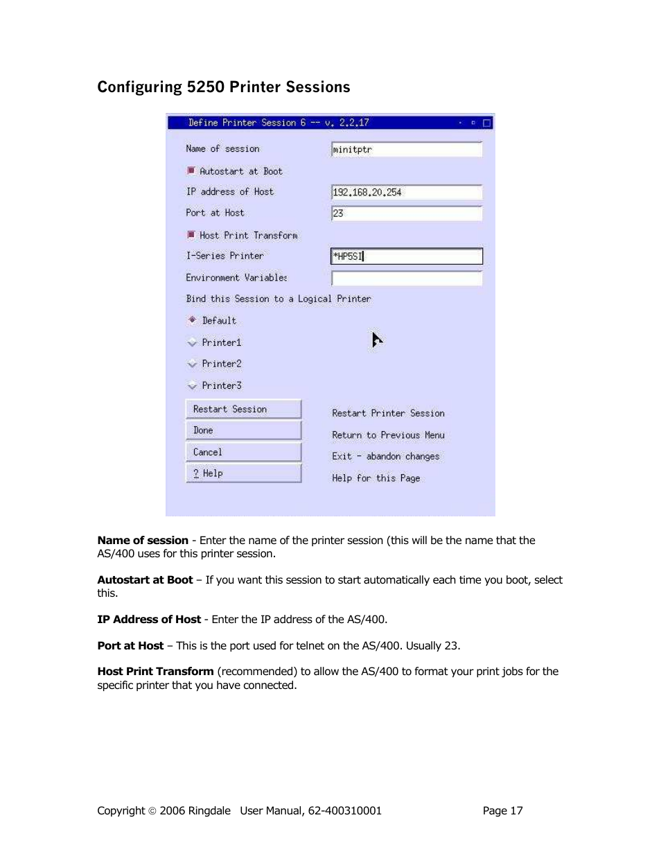 Ringdale Minit 5250E User Manual | Page 17 / 43