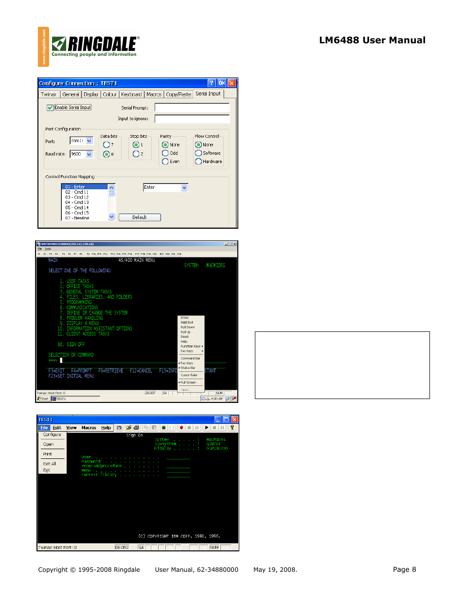 Ringdale Thin Twinax Terminal LM-6488 User Manual | Page 8 / 15