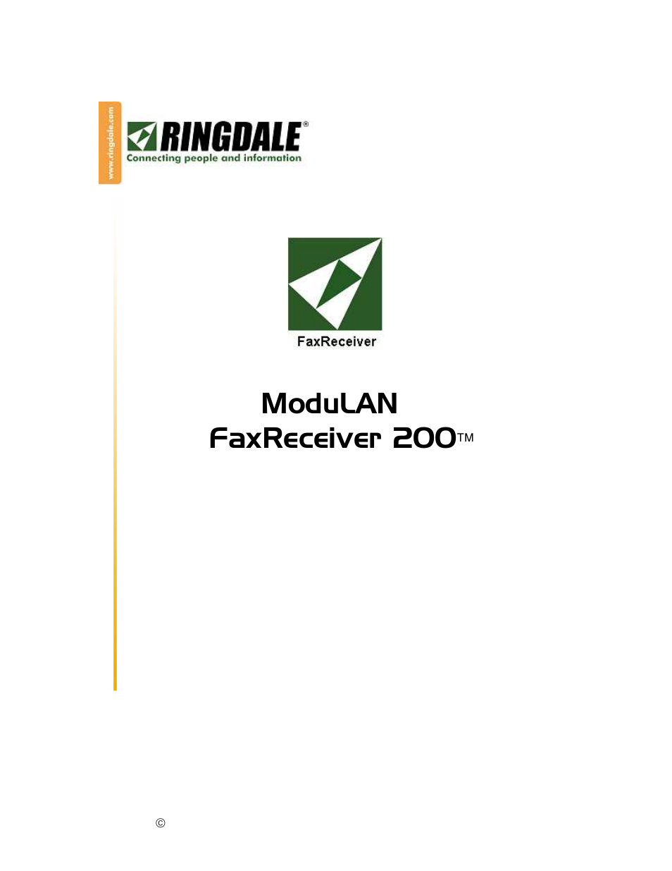 Ringdale Fax Receiver MFR-200 User Manual | 28 pages