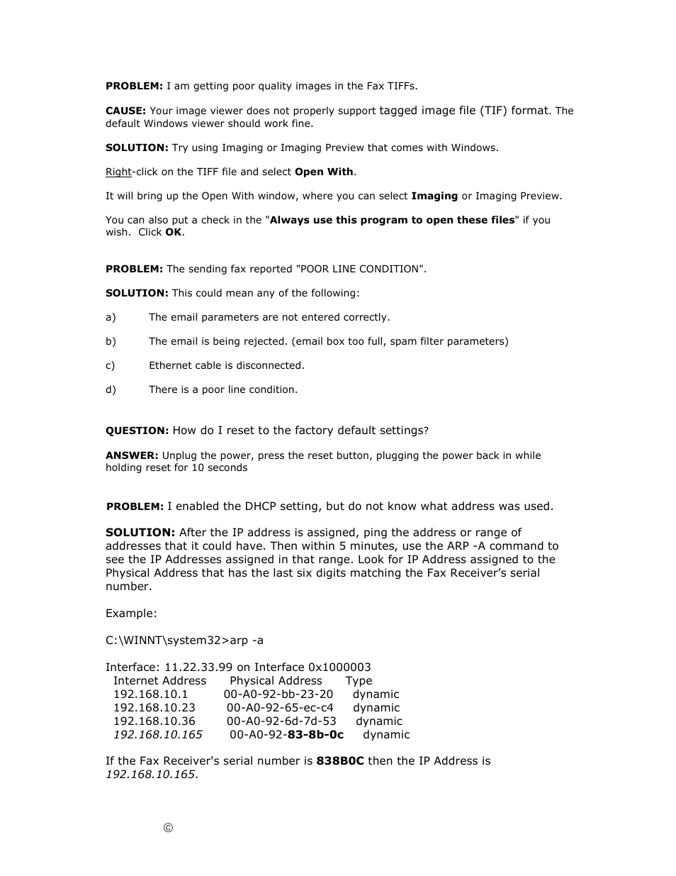 Ringdale Fax Receiver MFR-200 User Manual | Page 17 / 28