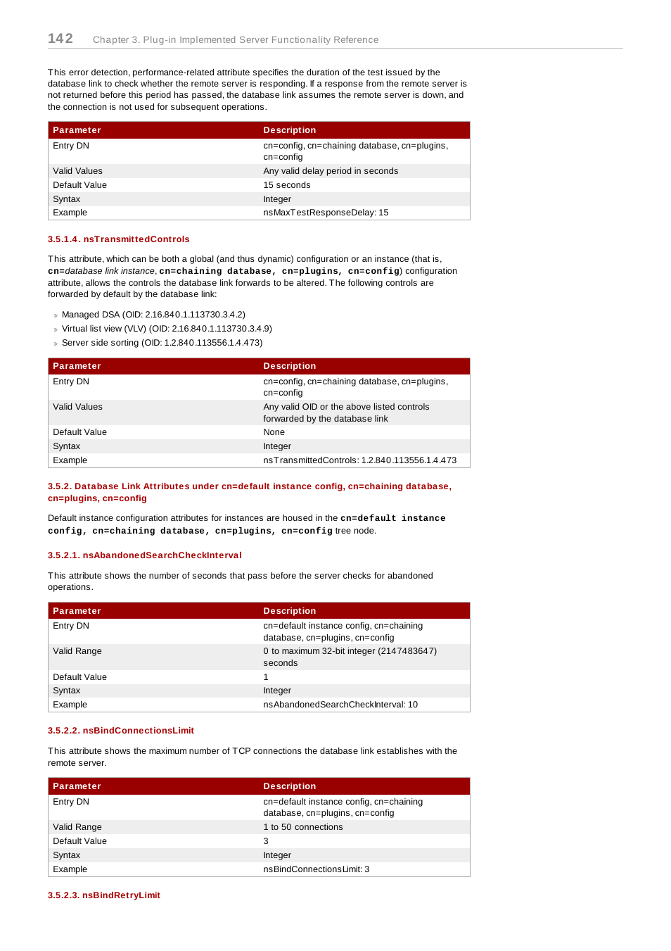 Nstransmittedcontrols, Nsabandonedsearchcheckinterval, Nsbindconnectionslimit | Nsbindretrylimit | Red Hat 8.1 User Manual | Page 142 / 292