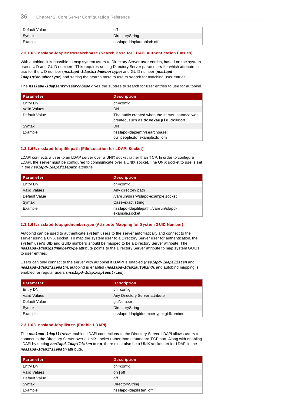 Nsslapd-ldapilisten (enable ldapi) | Red Hat 8.1 User Manual | Page 36 / 292