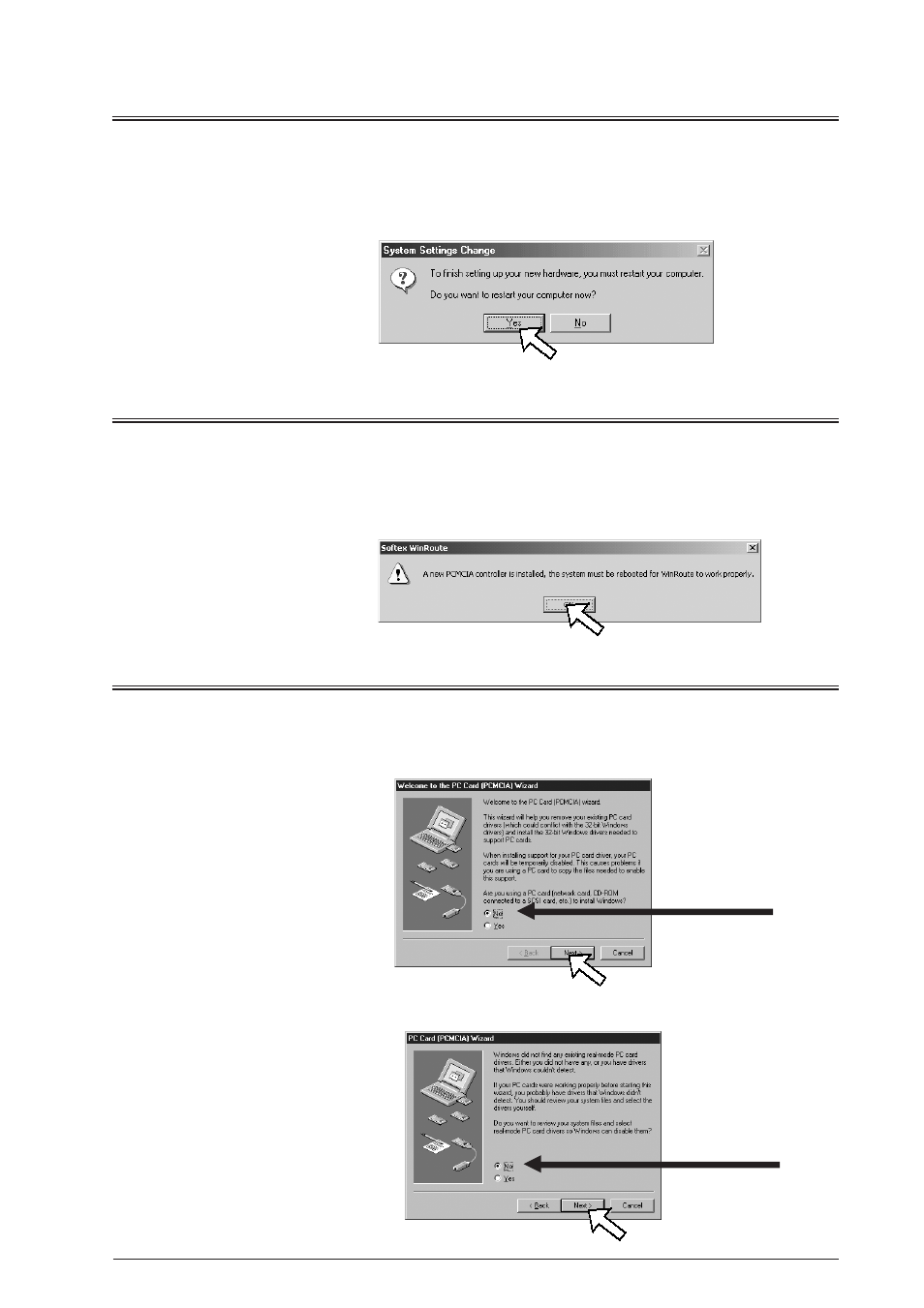 1)windows me, 2)windows 2000, 3)windows 98se | Ratoc Systems CBS52U User Manual | Page 10 / 18