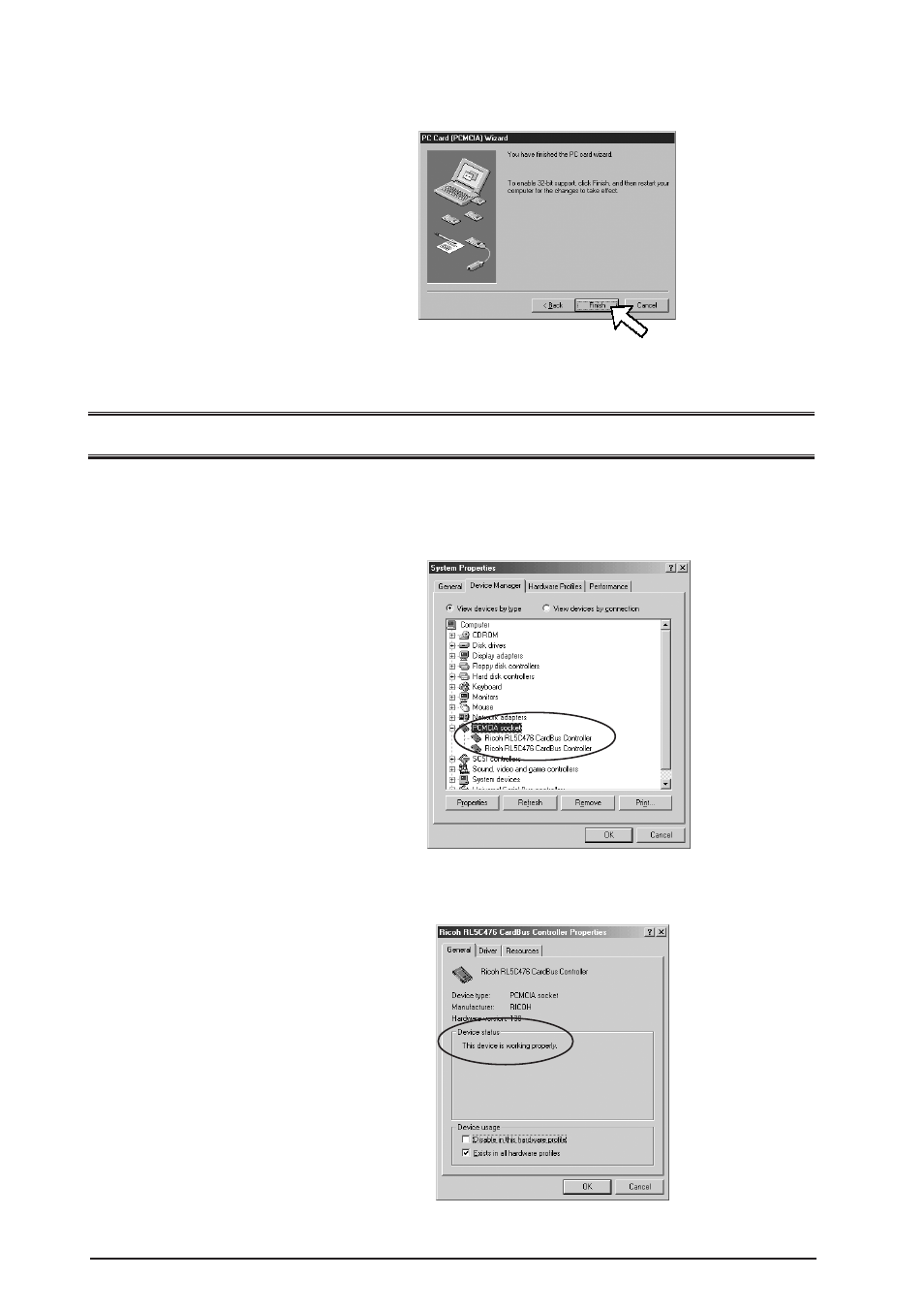 4)driver confirmation, 1)driver confirmation for windows me/98se | Ratoc Systems CBS52U User Manual | Page 11 / 18