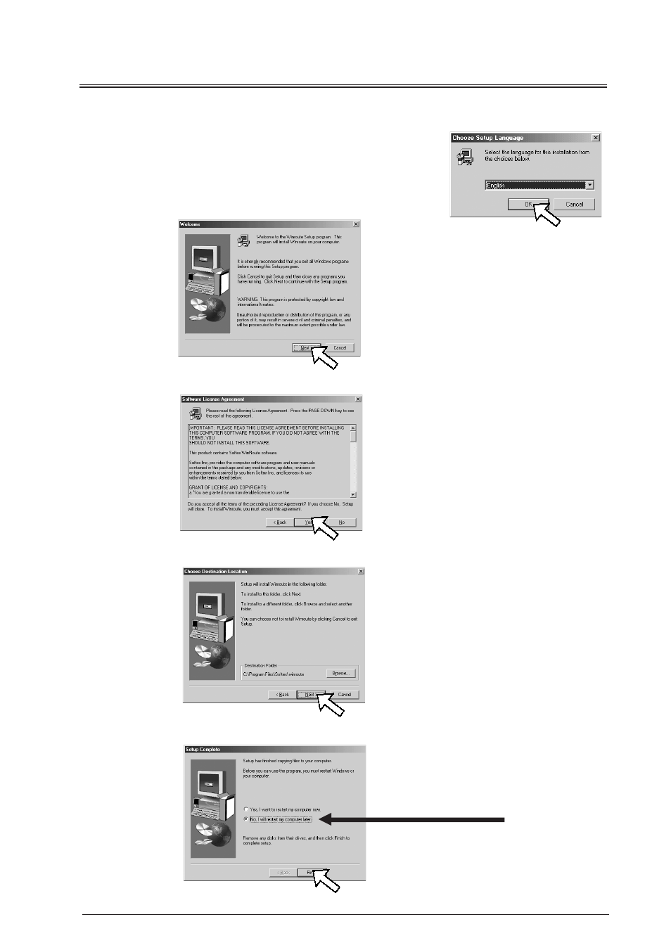 1)running [setup.exe] at the cd-rom | Ratoc Systems CBS52U User Manual | Page 8 / 18