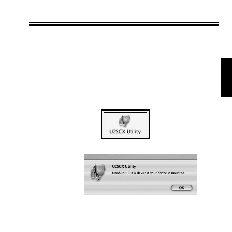 2-2.using utility on macos x | Ratoc Systems U2SCXU User Manual | Page 62 / 97