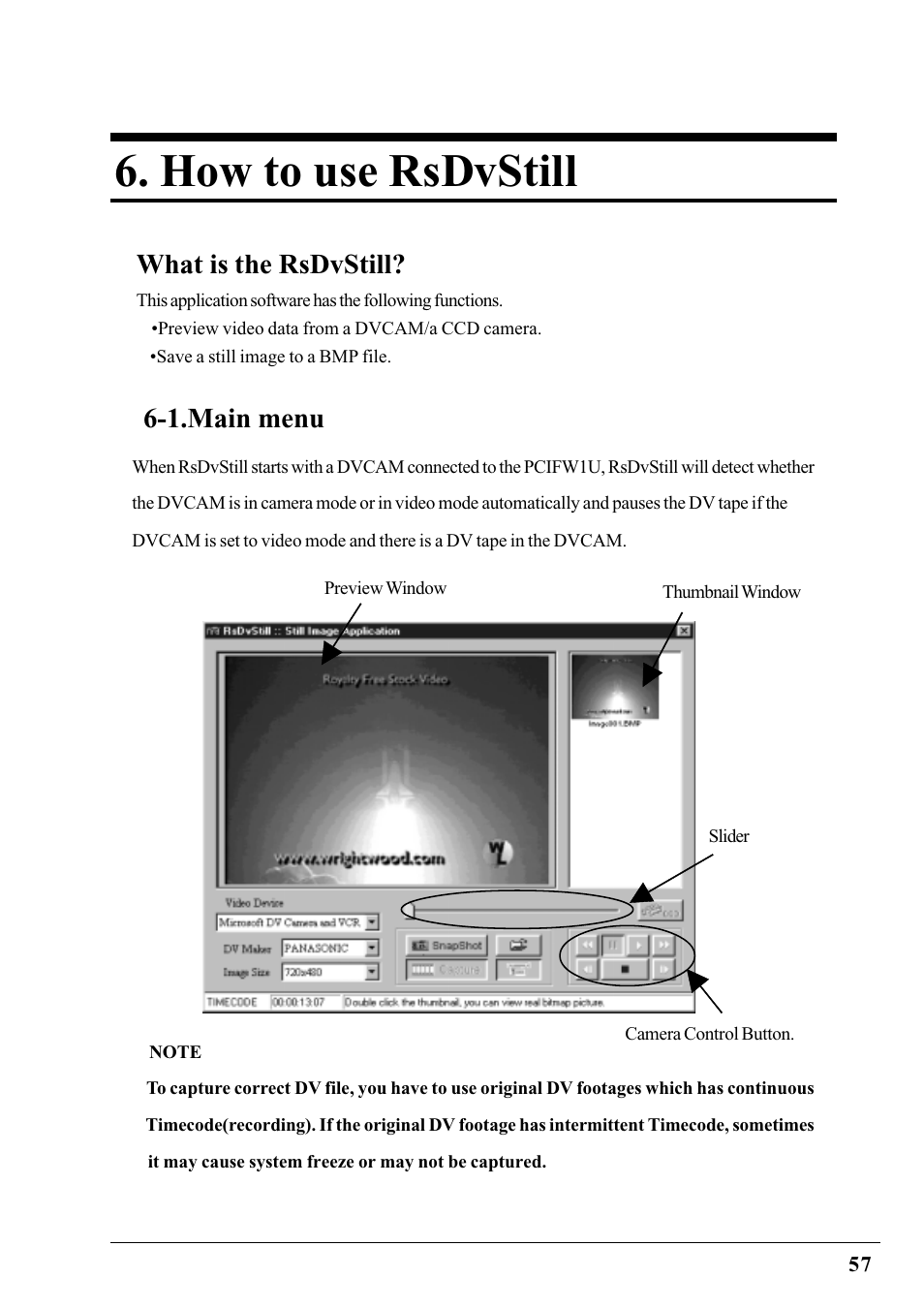 How to use rsdvstill, What is the rsdvstill, 1.main menu | Ratoc Systems PCIFW1U User Manual | Page 60 / 92