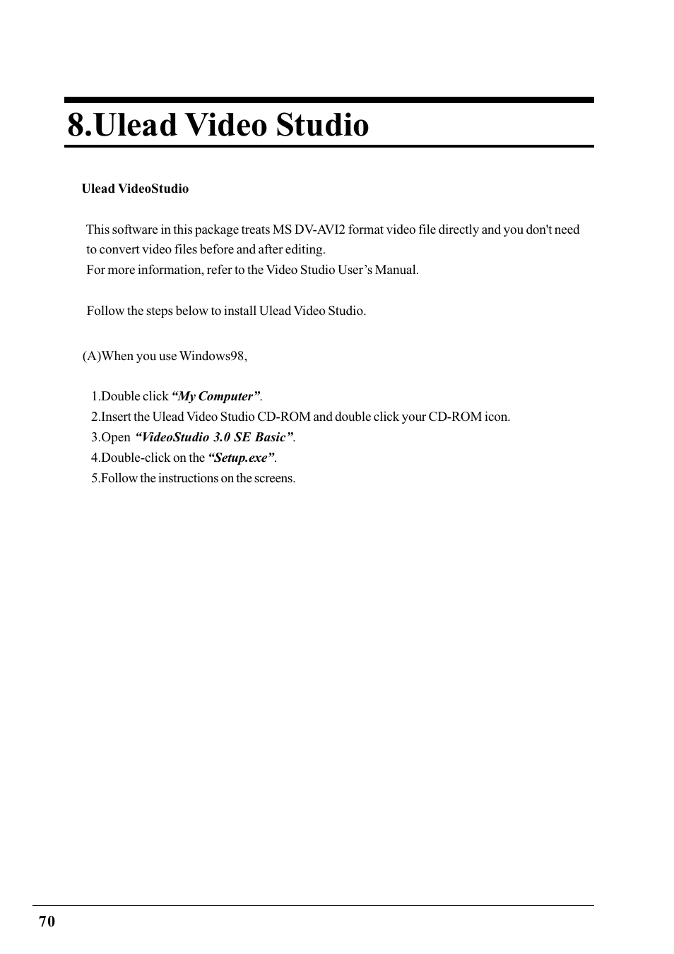 Ulead video studio | Ratoc Systems PCIFW1U User Manual | Page 73 / 92