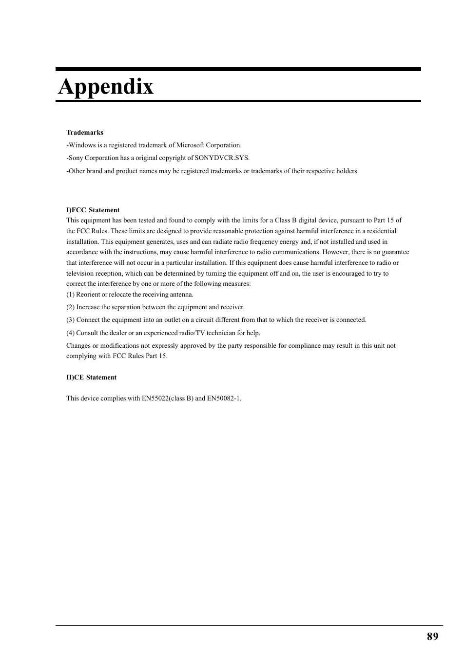 Appendix | Ratoc Systems PCIFW1U User Manual | Page 92 / 92