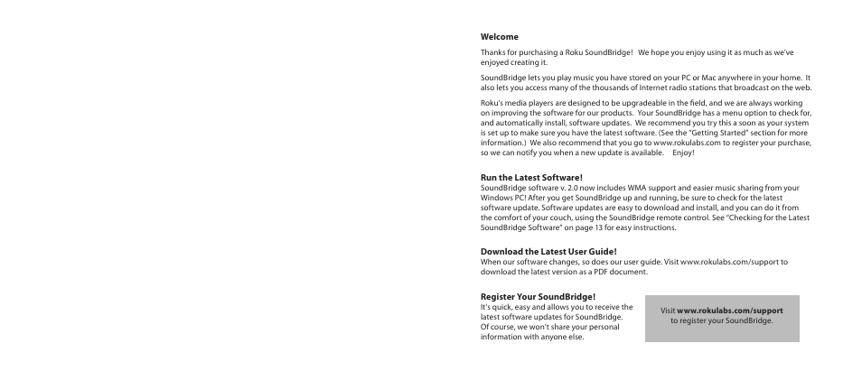 Roku SoundBridge User Manual | Page 2 / 31