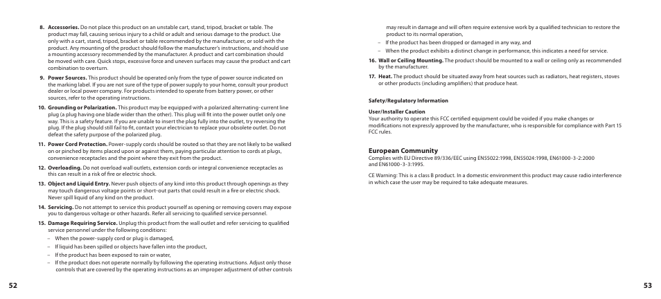 European community | Roku SoundBridge User Manual | Page 28 / 31