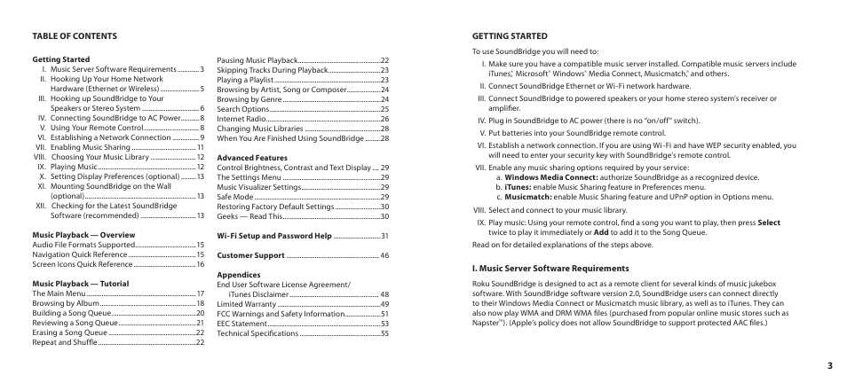Roku SoundBridge User Manual | Page 3 / 31