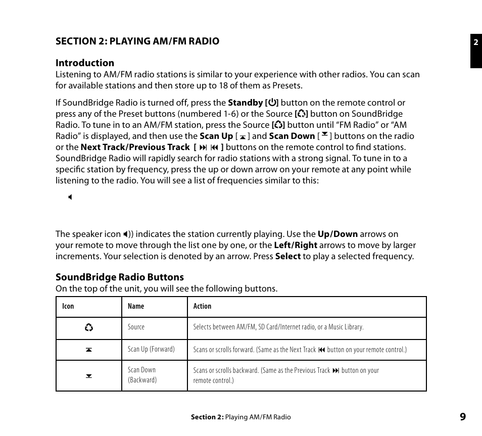 Am / fm radio, Soundbridge radio buttons | Roku SoundBridge Wi-Fi Music System User Manual | Page 10 / 85