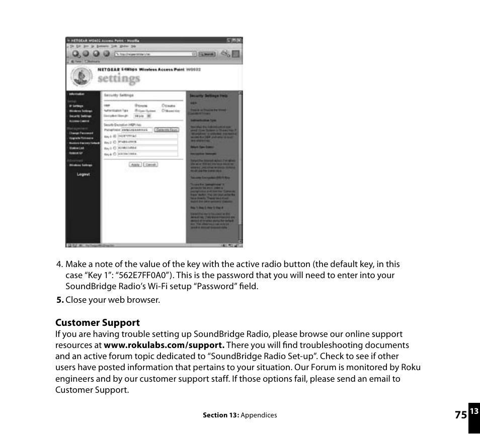 Roku SoundBridge Wi-Fi Music System User Manual | Page 76 / 85