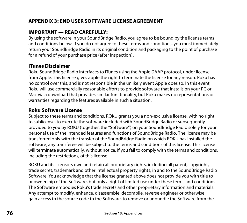 Roku SoundBridge Wi-Fi Music System User Manual | Page 77 / 85
