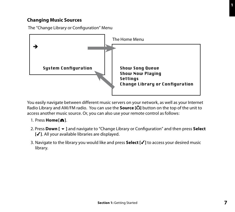 Changing music sources | Roku SoundBridge Wi-Fi Music System User Manual | Page 8 / 85