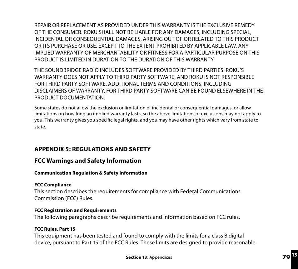 Roku SoundBridge Wi-Fi Music System User Manual | Page 80 / 85