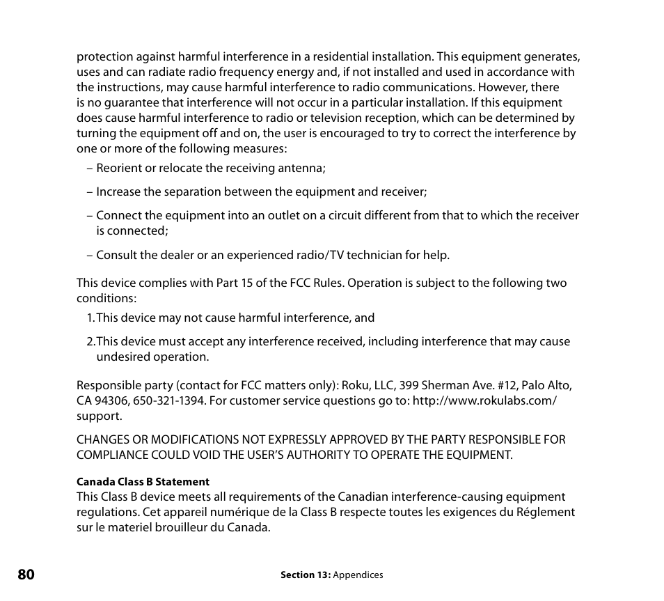 Roku SoundBridge Wi-Fi Music System User Manual | Page 81 / 85