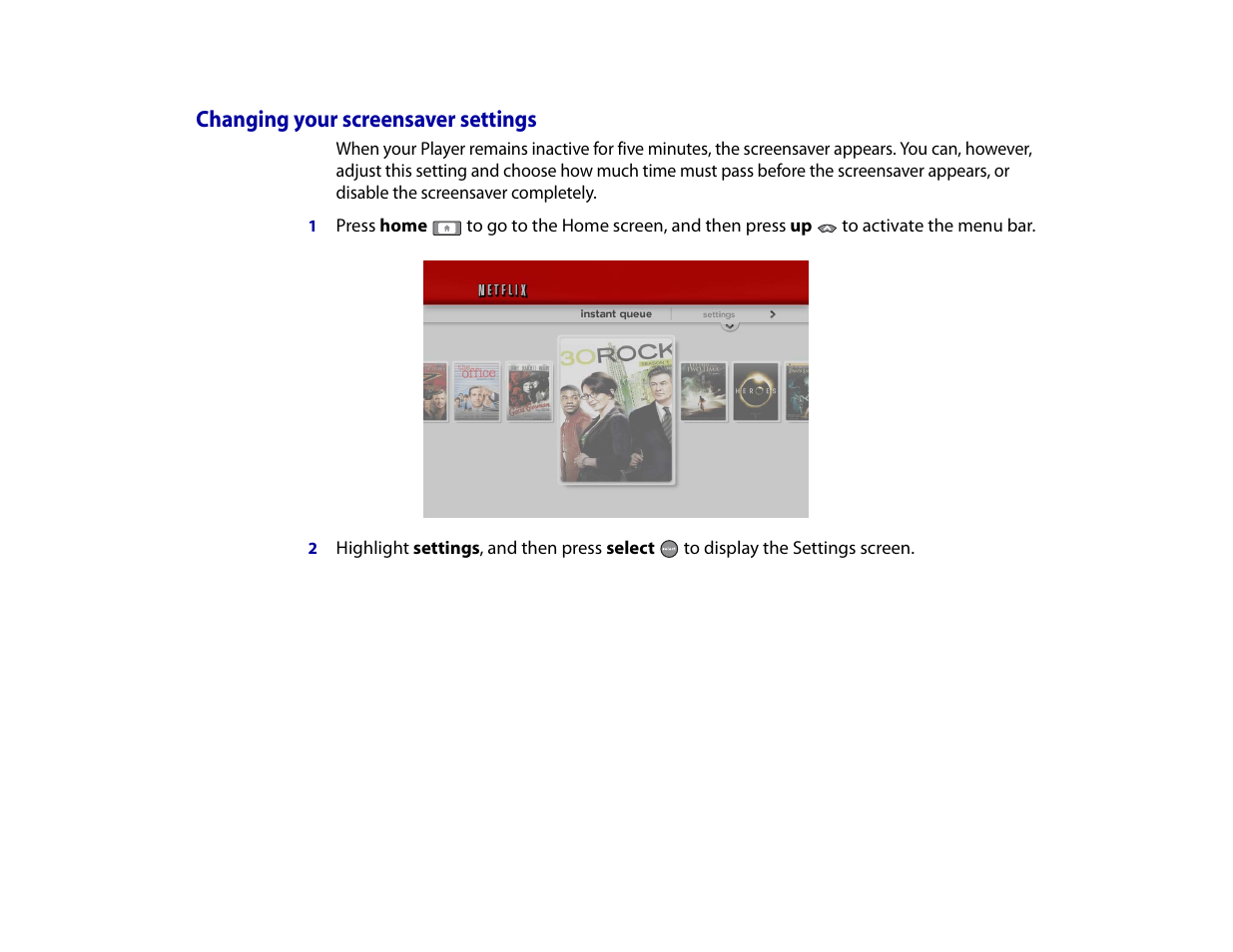 Changing your screensaver settings | Roku Digital Video Player User Manual | Page 37 / 54