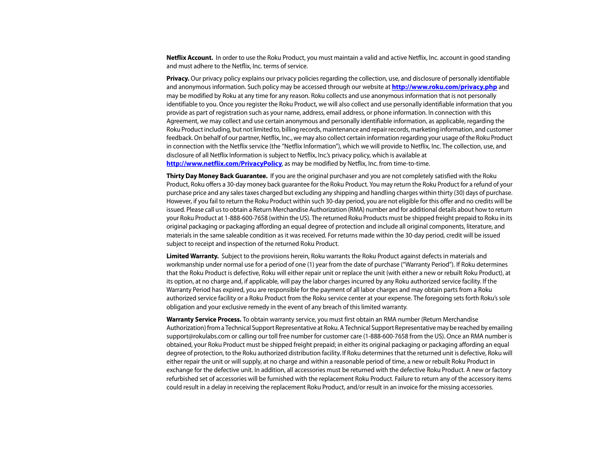 Roku Digital Video Player User Manual | Page 51 / 54
